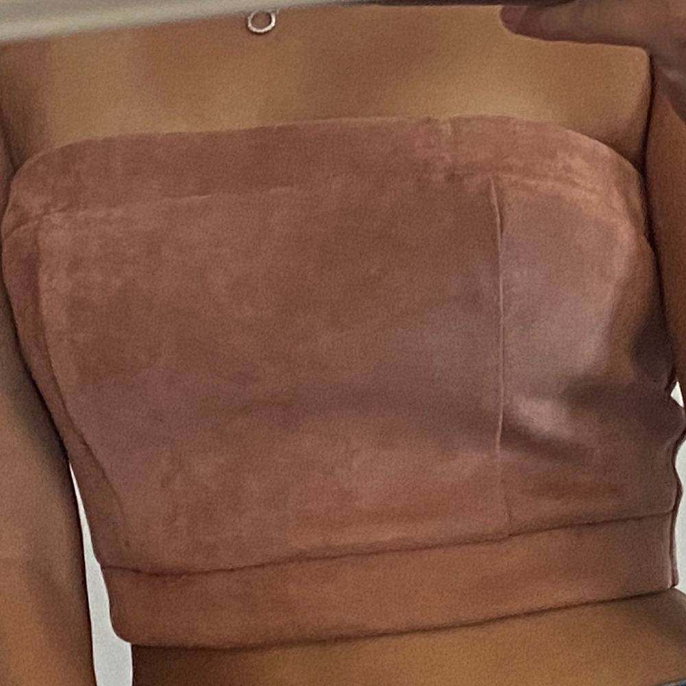 L’atiste by Amy Small Suede Crop Tube Top